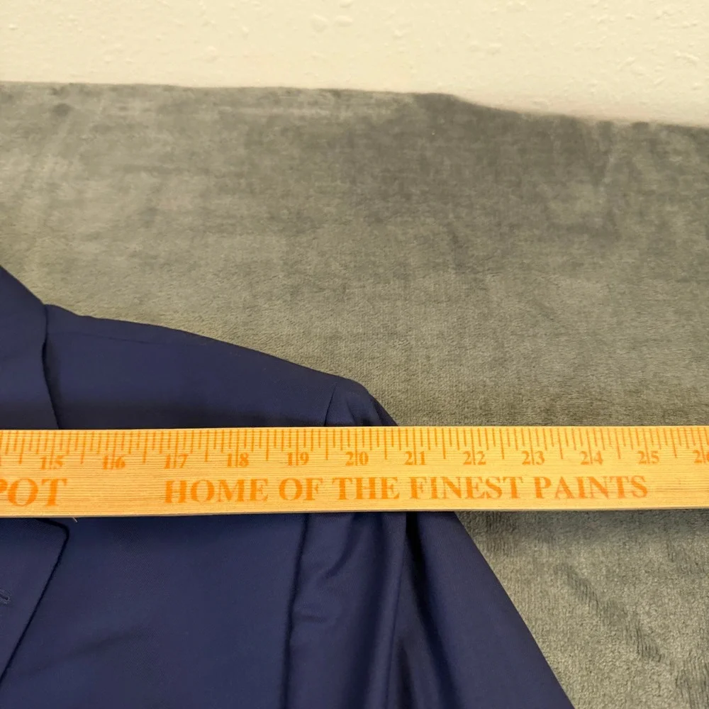 Jack Victor Luxury Collection Blazer Mens 48 Regular Blue Wool Italian Fabric